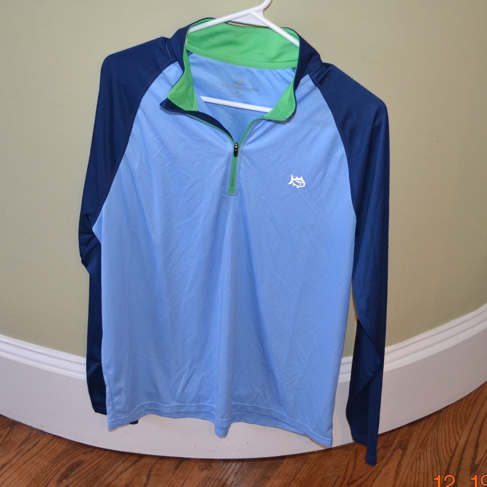 SOUTHERN TIDE L/S PERFORMANCE QUARTER ZIP SHIRT